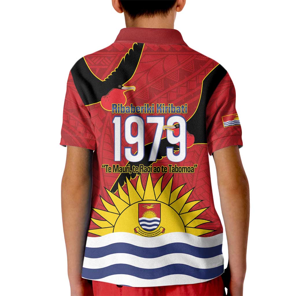 Mauri Kiribati Independence Day Kid Polo Shirt 1979 Proud National Frigatebird