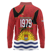 Mauri Kiribati Independence Day Long Sleeve Polo Shirt 1979 Proud National Frigatebird