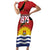 Mauri Kiribati Independence Day Short Sleeve Bodycon Dress 1979 Proud National Frigatebird