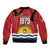 Mauri Kiribati Independence Day Sleeve Zip Bomber Jacket 1979 Proud National Frigatebird