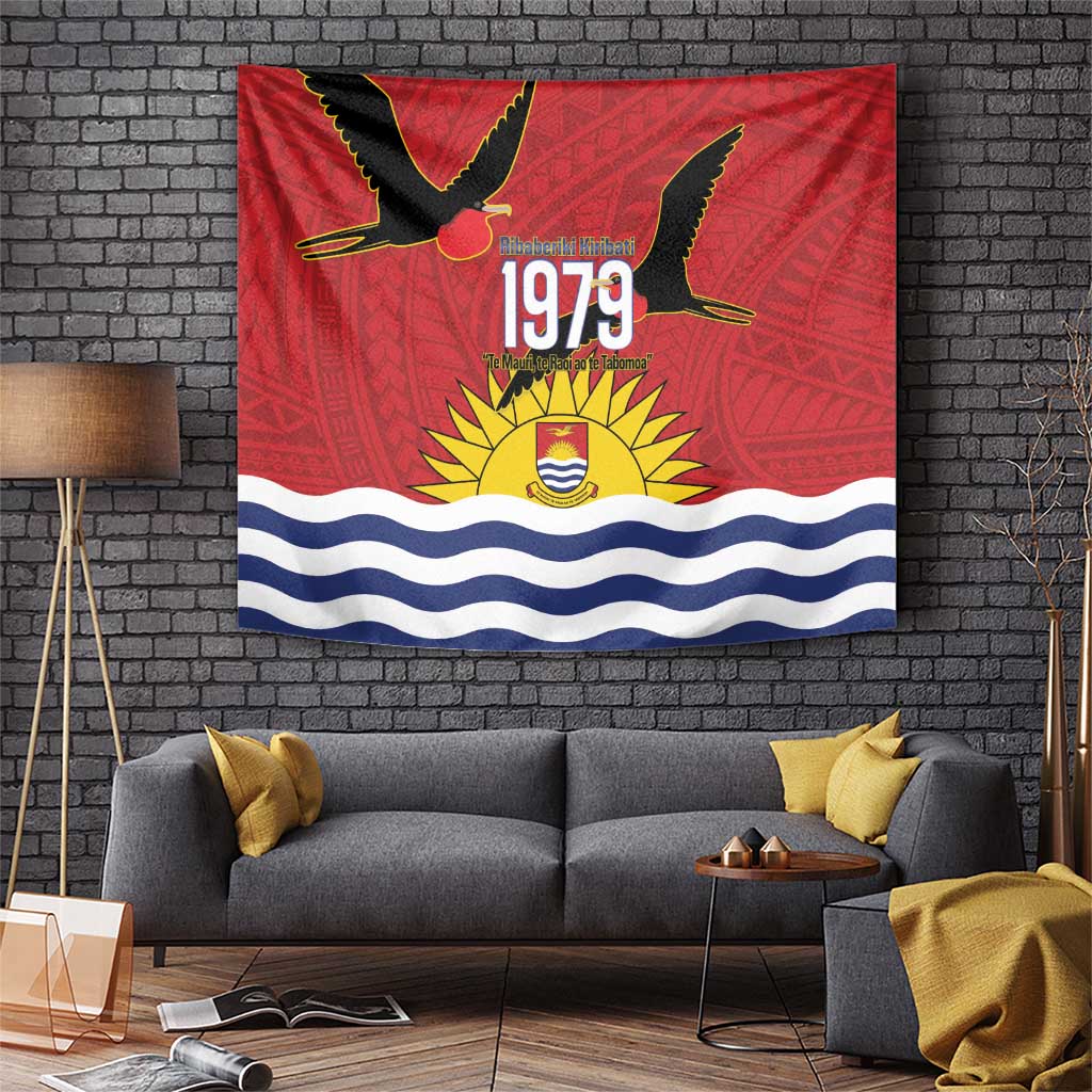 Mauri Kiribati Independence Day Tapestry 1979 Proud National Frigatebird