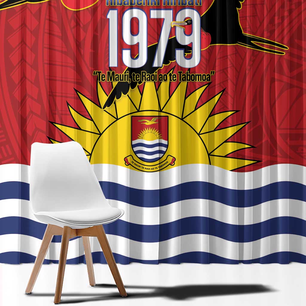 Mauri Kiribati Independence Day Window Curtain 1979 Proud National Frigatebird