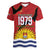 Mauri Kiribati Independence Day Women V-Neck T-Shirt 1979 Proud National Frigatebird