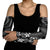 Black Hafa Adai Guam Arm Sleeves Chamorro Latte Stone Hand With Plumeria - Polynesian Pride