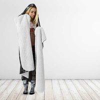 Black Hafa Adai Guam Hooded Blanket Chamorro Latte Stone Hand With Plumeria
