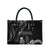 Black Hafa Adai Guam Leather Bag Chamorro Latte Stone Hand With Plumeria - Polynesian Pride