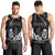 Black Hafa Adai Guam Men Tank Top Chamorro Latte Stone Hand With Plumeria