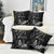Black Hafa Adai Guam Pillow Cover Chamorro Latte Stone Hand With Plumeria - Polynesian Pride