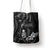 Black Hafa Adai Guam Tote Bag Chamorro Latte Stone Hand With Plumeria - Polynesian Pride