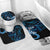 Blue Hafa Adai Guam Bathroom Set Chamorro Latte Stone Hand With Plumeria - Polynesian Pride