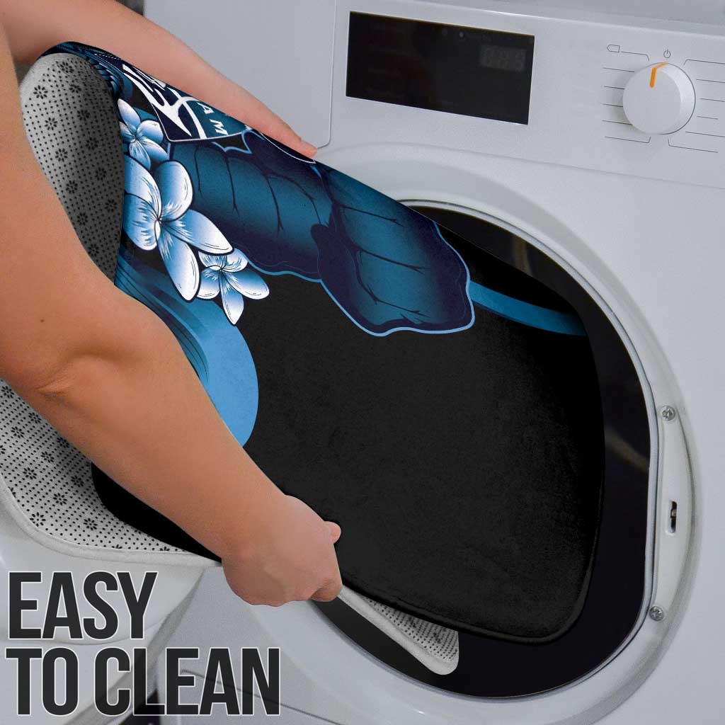 Blue Hafa Adai Guam Bathroom Set Chamorro Latte Stone Hand With Plumeria - Polynesian Pride