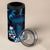 Blue Hafa Adai Guam 4 in 1 Can Cooler Tumbler Chamorro Latte Stone Hand With Plumeria