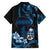 Blue Hafa Adai Guam Hawaiian Shirt Chamorro Latte Stone Hand With Plumeria