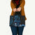 Blue Hafa Adai Guam Leather Bag Chamorro Latte Stone Hand With Plumeria - Polynesian Pride