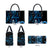 Blue Hafa Adai Guam Leather Bag Chamorro Latte Stone Hand With Plumeria - Polynesian Pride