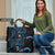 Blue Hafa Adai Guam Travel Bag Chamorro Latte Stone Hand With Plumeria - Polynesian Pride