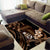 Brown Hafa Adai Guam Area Rug Chamorro Latte Stone Hand With Plumeria