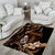 Brown Hafa Adai Guam Area Rug Chamorro Latte Stone Hand With Plumeria