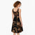 Brown Hafa Adai Guam Midi Dress Chamorro Latte Stone Hand With Plumeria - Polynesian Pride