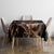 Brown Hafa Adai Guam Tablecloth Chamorro Latte Stone Hand With Plumeria