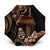 Brown Hafa Adai Guam Umbrella Chamorro Latte Stone Hand With Plumeria - Polynesian Pride