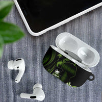 Green Hafa Adai Guam AirPods Case Chamorro Latte Stone Hand With Plumeria - Polynesian Pride