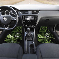 Green Hafa Adai Guam Car Mats Chamorro Latte Stone Hand With Plumeria