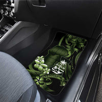 Green Hafa Adai Guam Car Mats Chamorro Latte Stone Hand With Plumeria