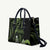 Green Hafa Adai Guam Leather Bag Chamorro Latte Stone Hand With Plumeria - Polynesian Pride