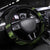 Green Hafa Adai Guam Steering Wheel Cover Chamorro Latte Stone Hand With Plumeria
