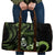 Green Hafa Adai Guam Travel Bag Chamorro Latte Stone Hand With Plumeria - Polynesian Pride
