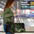 Green Hafa Adai Guam Travel Bag Chamorro Latte Stone Hand With Plumeria - Polynesian Pride