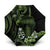 Green Hafa Adai Guam Umbrella Chamorro Latte Stone Hand With Plumeria - Polynesian Pride