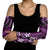 Purple Hafa Adai Guam Arm Sleeves Chamorro Latte Stone Hand With Plumeria - Polynesian Pride
