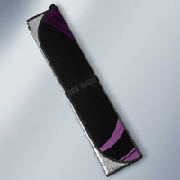 Purple Hafa Adai Guam Auto Sun Shade Chamorro Latte Stone Hand With Plumeria - Polynesian Pride