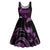 Purple Hafa Adai Guam Midi Dress Chamorro Latte Stone Hand With Plumeria - Polynesian Pride