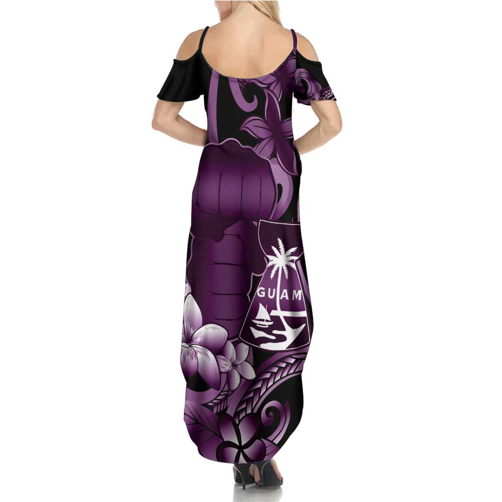 Purple Hafa Adai Guam Summer Maxi Dress Chamorro Latte Stone Hand With Plumeria