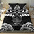 Palau Constitution Day Bedding Set Belau Seal With Polynesian Pattern - Black