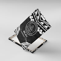 Palau Constitution Day Canvas Wall Art Belau Seal With Polynesian Pattern - Black