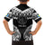 Palau Constitution Day Family Matching Off Shoulder Short Dress and Hawaiian Shirt Belau Seal With Polynesian Pattern - Black