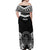 Palau Constitution Day Off Shoulder Maxi Dress Belau Seal With Polynesian Pattern - Black