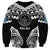 Palau Constitution Day Sweatshirt Belau Seal With Polynesian Pattern - Black