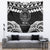 Palau Constitution Day Tapestry Belau Seal With Polynesian Pattern - Black