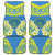 Palau Constitution Day Car Mats Belau Seal With Frangipani Polynesian Pattern - Blue