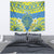 Palau Constitution Day Tapestry Belau Seal With Frangipani Polynesian Pattern - Blue