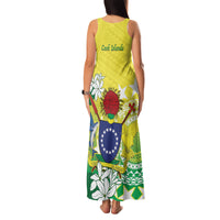 Cook Islands Independence Day Family Matching Tank Maxi Dress and Hawaiian Shirt Kuki Airani Tiare Maori Polynesian Pattern - Green