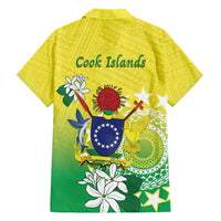 Cook Islands Independence Day Hawaiian Shirt Kuki Airani Tiare Maori Polynesian Pattern - Green