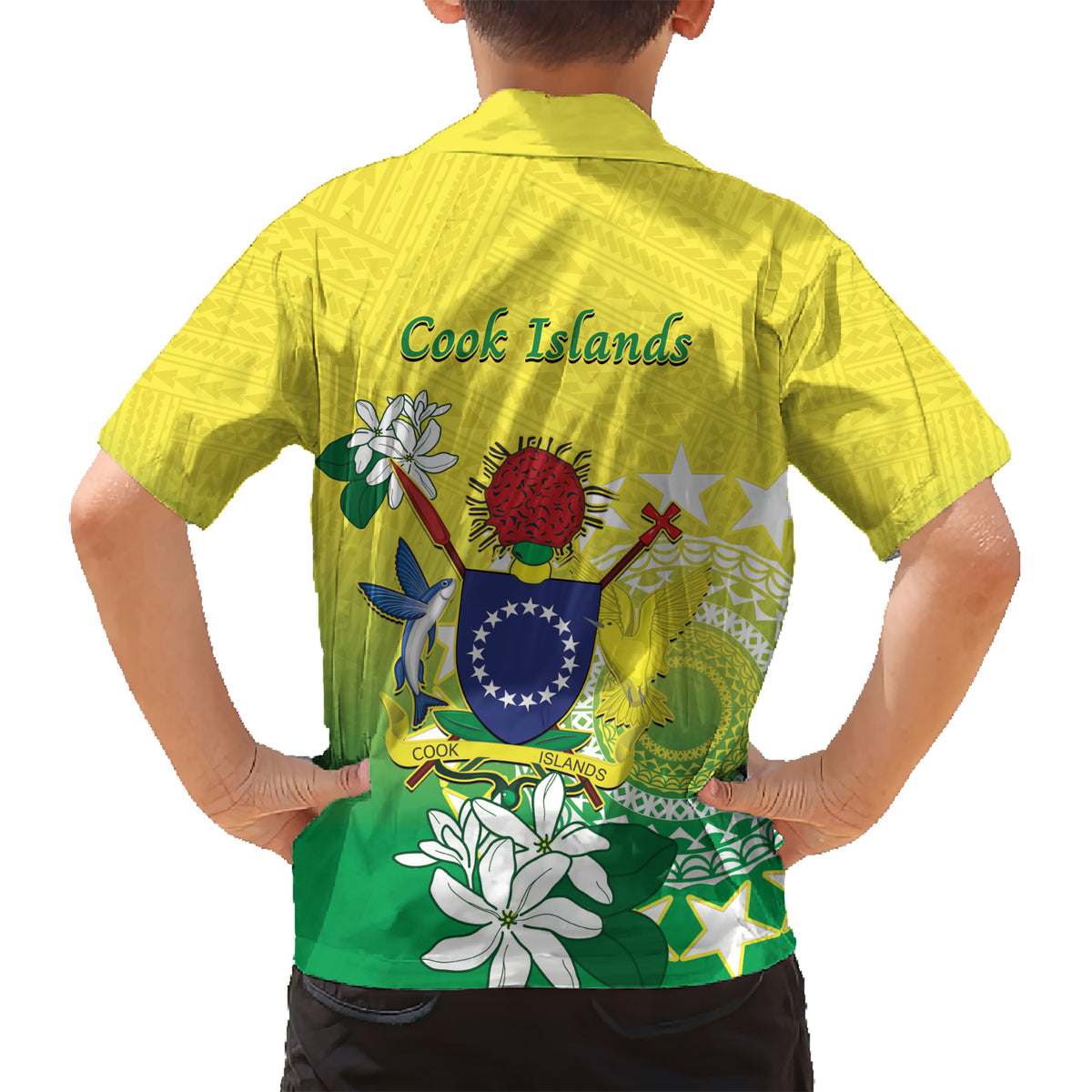 Cook Islands Independence Day Hawaiian Shirt Kuki Airani Tiare Maori Polynesian Pattern - Green