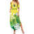 Cook Islands Independence Day Summer Maxi Dress Kuki Airani Tiare Maori Polynesian Pattern - Green