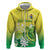 Cook Islands Independence Day Zip Hoodie Kuki Airani Tiare Maori Polynesian Pattern - Green